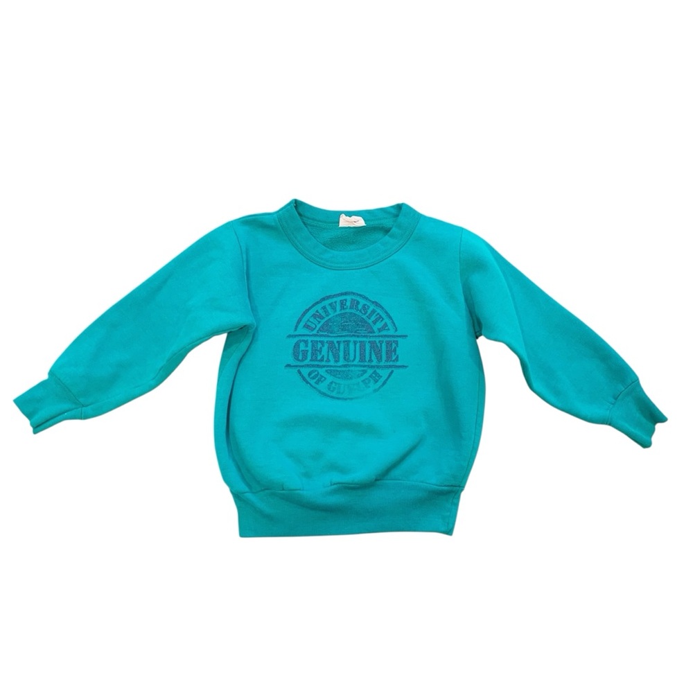 VINTAGE | University Of Guelph Toddler Teal Sweatshirt Size 2-3T